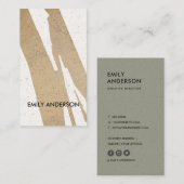 MODERNE ABSTRAKTE GEOMETRISCHE KERAMIK TEXTURE VISITENKARTE (Vorne/Hinten)