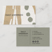 MODERNE ABSTRAKTE GEOMETRISCHE KERAMIK TEXTURE VISITENKARTE (Vorne/Hinten)