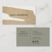 MODERNE ABSTRAKTE GEOMETRISCHE KERAMIK TEXTURE VISITENKARTE (Vorne/Hinten)