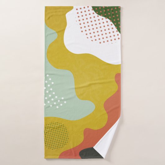 Moderne abstrakte geometrische Komposition mit Dek Badehandtuch (Badehandtuch)