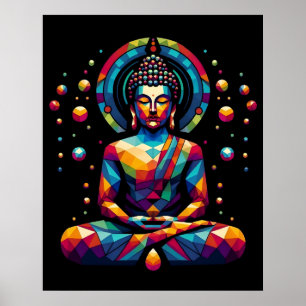 Moderne abstrakte geometrische Kunst Gautama Bud Poster