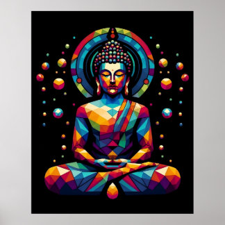 Moderne abstrakte geometrische Kunst | Gautama Bud Poster