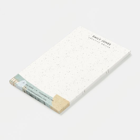 MODERNE ABSTRAKTE GEOMETRISCHE KUNST KERAMIK TEXTU POST-IT KLEBEZETTEL (angewinkelt)