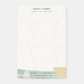 MODERNE ABSTRAKTE GEOMETRISCHE KUNST KERAMIK TEXTU POST-IT KLEBEZETTEL (Vorderseite)