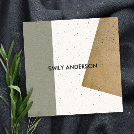 MODERNE ABSTRAKTE GEOMETRISCHE KUNST KERAMIK TEXTU QUADRATISCHE VISITENKARTE