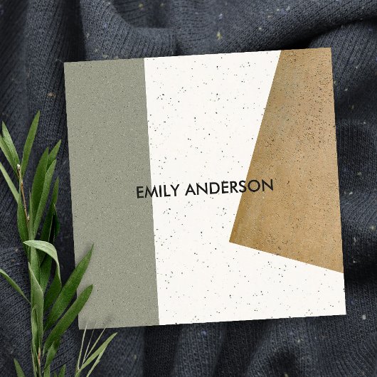 MODERNE ABSTRAKTE GEOMETRISCHE KUNST KERAMIK TEXTU QUADRATISCHE VISITENKARTE