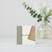 MODERNE ABSTRAKTE GEOMETRISCHE KUNST KERAMIK TEXTU QUADRATISCHE VISITENKARTE (Stehend Vorderseite)