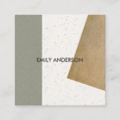 MODERNE ABSTRAKTE GEOMETRISCHE KUNST KERAMIK TEXTU QUADRATISCHE VISITENKARTE (Vorderseite)