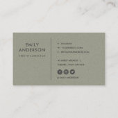 MODERNE ABSTRAKTE GEOMETRISCHE KUNST KERAMIK TEXTU VISITENKARTE (Rückseite)