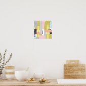 moderne abstrakte geometrische Kunst Poster (Küche)
