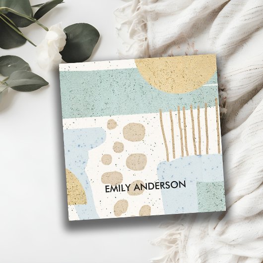 MODERNE ABSTRAKTE GEOMETRISCHE KUNST QUADRATISCHE VISITENKARTE