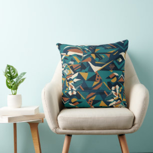 Moderne abstrakte geometrische Kunst - Retro Türki Kissen