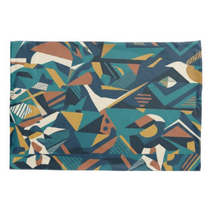 Moderne abstrakte geometrische Kunst - Retro Türki Kissenbezug