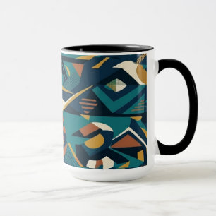 Moderne abstrakte geometrische Kunst - Retro Türki Tasse