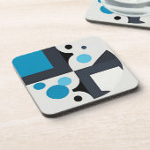 Moderne Abstrakte geometrische Kunstwerke Getränkeuntersetzer (Linke Seite)