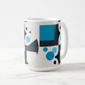 Moderne Abstrakte geometrische Kunstwerke Kaffeetasse (VorderseiteRechts)