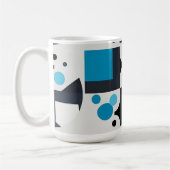 Moderne Abstrakte geometrische Kunstwerke Kaffeetasse (Links)