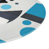 Moderne Abstrakte geometrische Kunstwerke Schneidebrett (Ecke)