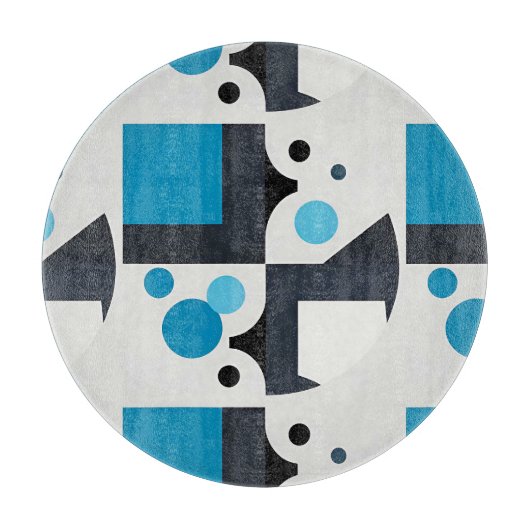 Moderne Abstrakte geometrische Kunstwerke Schneidebrett (Vorderseite)