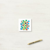 Moderne abstrakte geometrische Muster Post-it Note Klebezettel (Auf Schreibtisch)