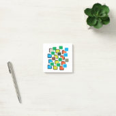 Moderne abstrakte geometrische Muster Post-it Note Klebezettel (Büro)