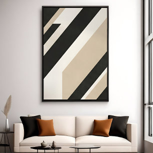 Moderne abstrakte geometrische neutrale Schichten Poster