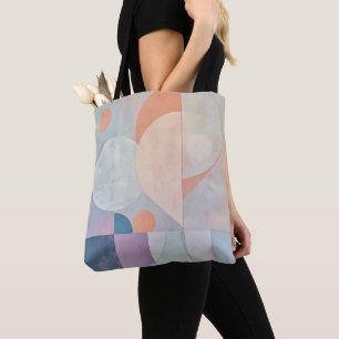 Moderne abstrakte geometrische Pastellform aus der Tasche