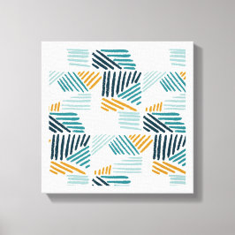 Moderne abstrakte geometrische Pinsel-Muster Leinwanddruck