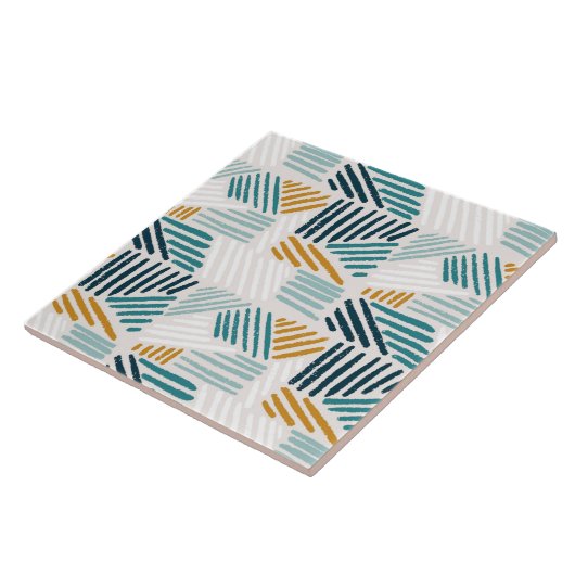 Moderne abstrakte geometrische Pinsel-Pattern Fliese (Seite)