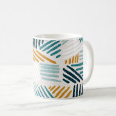 Moderne abstrakte geometrische Pinsel-Pattern Kaffeetasse (VorderseiteRechts)