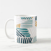 Moderne abstrakte geometrische Pinsel-Pattern Kaffeetasse (Links)