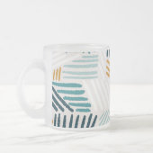 Moderne abstrakte geometrische Pinsel-Pattern Mattglastasse (Links)
