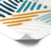 Moderne abstrakte geometrische Pinsel-Pattern Poster (Ecke)