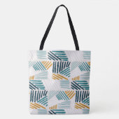 Moderne abstrakte geometrische Pinsel-Pattern Tasche (Vorderseite)