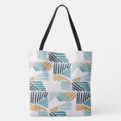 Moderne abstrakte geometrische Pinsel-Pattern Tasche (Rückseite)