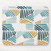 Moderne abstrakte geometrische Pinselstruktur Mousepad (Vorne)