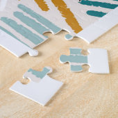 Moderne abstrakte geometrische Pinselstruktur Puzzle (Seite)