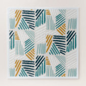 Moderne abstrakte geometrische Pinselstruktur Puzzle (Horizontal)
