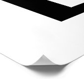 Moderne Abstrakte geometrische Rechtecke in Schwar Poster (Ecke)