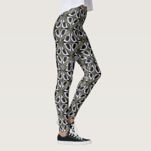 Moderne abstrakte geometrische Rhythmus-Muster 128 Leggings