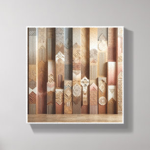 Moderne abstrakte geometrische Säulenkunst - Textu Leinwanddruck