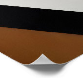 Moderne abstrakte geometrische Schwarz und Hellbra Poster (Ecke)