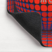 Moderne abstrakte geometrische schwarze rote blaue mousepad (Ecke)