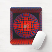 Moderne abstrakte geometrische schwarze rote blaue mousepad (Mit Mouse)