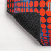 Moderne abstrakte geometrische schwarze rote blaue mousepad (Ecke)