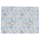 Moderne abstrakte geometrische Struktur. Große Geschenktüte (Rückseite)