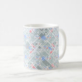 Moderne abstrakte geometrische Struktur. Kaffeetasse (VorderseiteRechts)