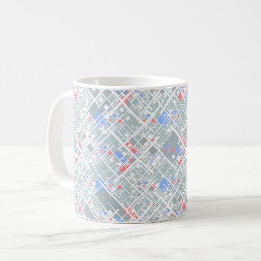Moderne abstrakte geometrische Struktur. Kaffeetasse (Vorderseite Links)