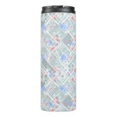 Moderne abstrakte geometrische Struktur. Thermosbecher (Rückseite)