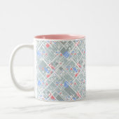Moderne abstrakte geometrische Struktur. Zweifarbige Tasse (Links)